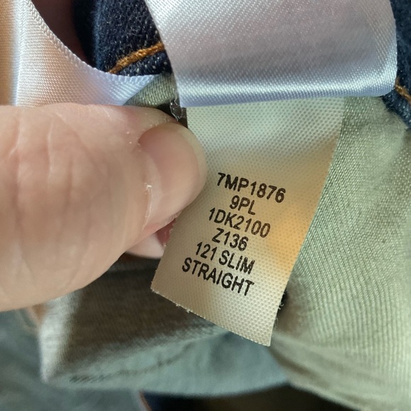 Lucky Brand 121 Slim Straight Jeans Dark Wash Blue Mens Size 38 x 30 - Picture 11 of 11